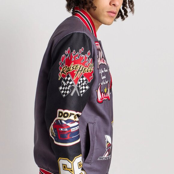 Men's Gray Bomber Jacket - Picture 8 of 13